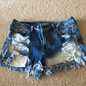 American Eagle distressed jean shorts